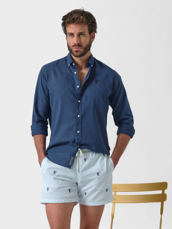 Bañador Rayas Brand | Celeste