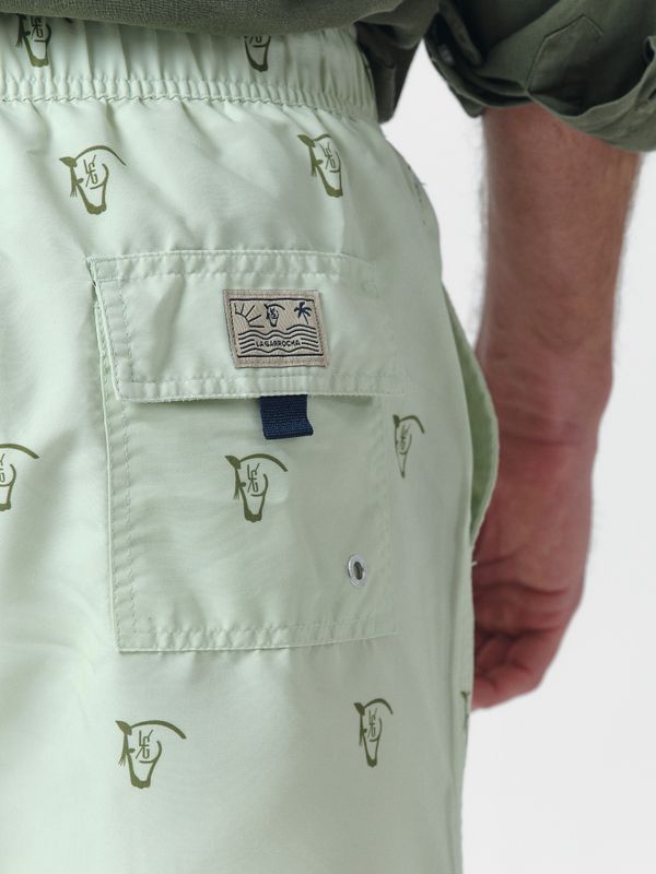 Calção de Banho Lavado Brand | Verde Light