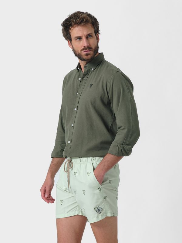 Calção de Banho Lavado Brand | Verde Light