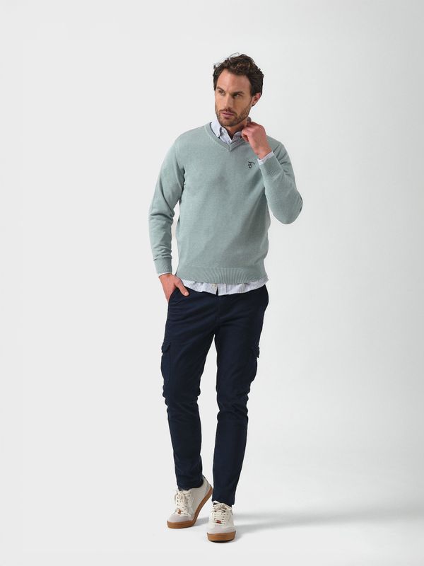 V-Neck Sweater Melange | Zafiro