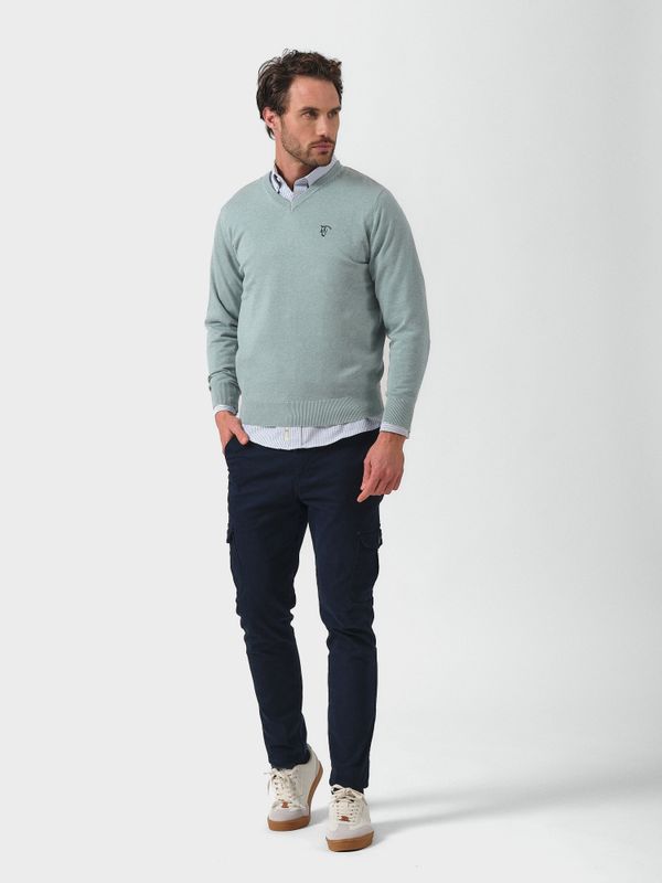 V-Neck Sweater Melange | Zafiro