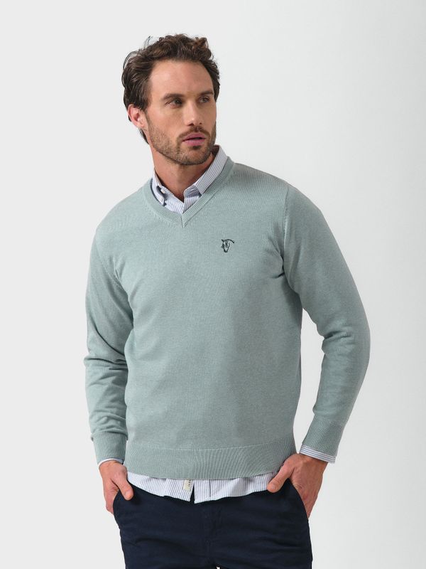 V-Neck Sweater Melange | Zafiro