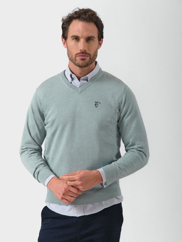 V-Neck Sweater Melange | Zafiro
