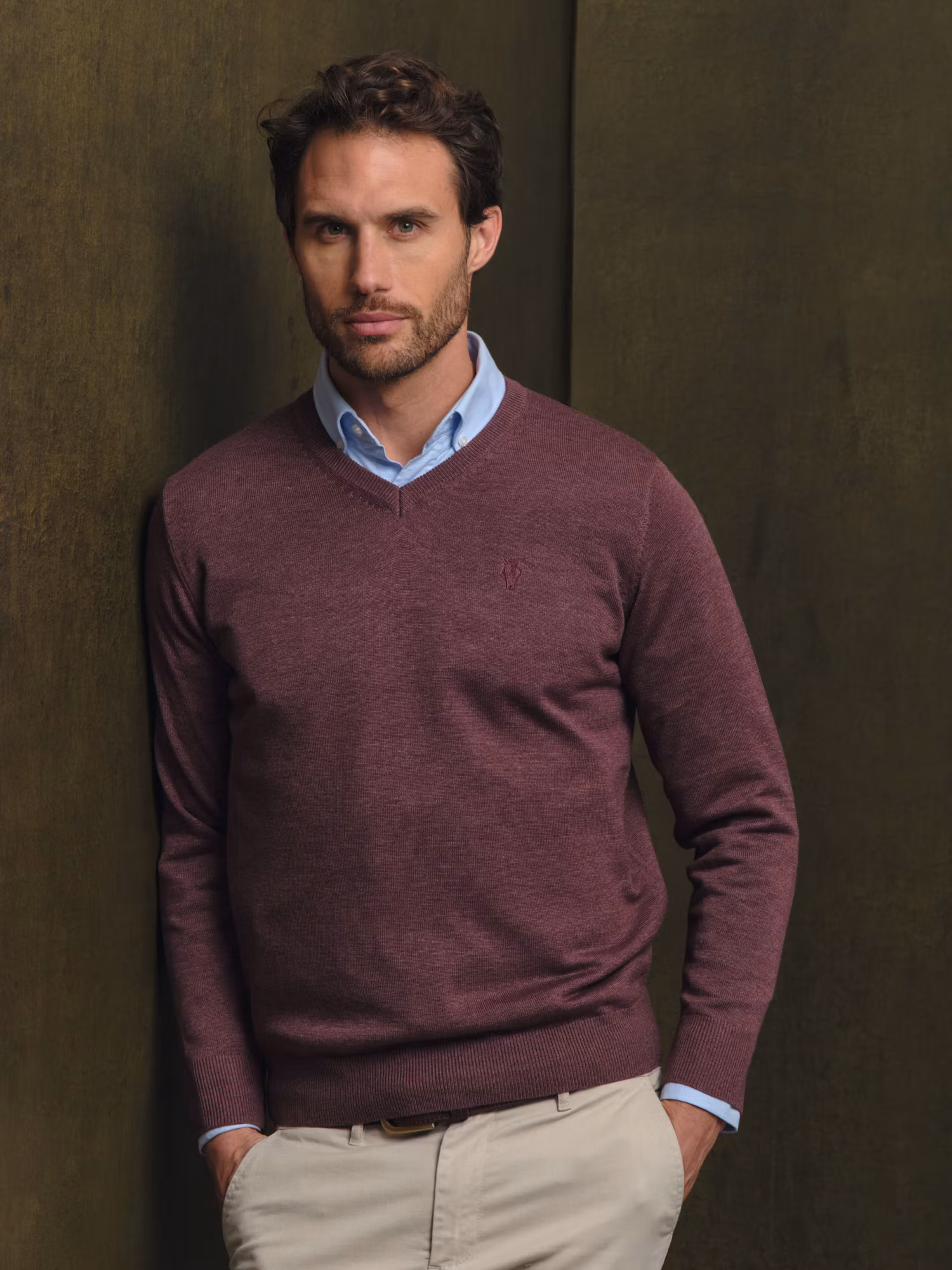 Pull Col V Melange | Malva