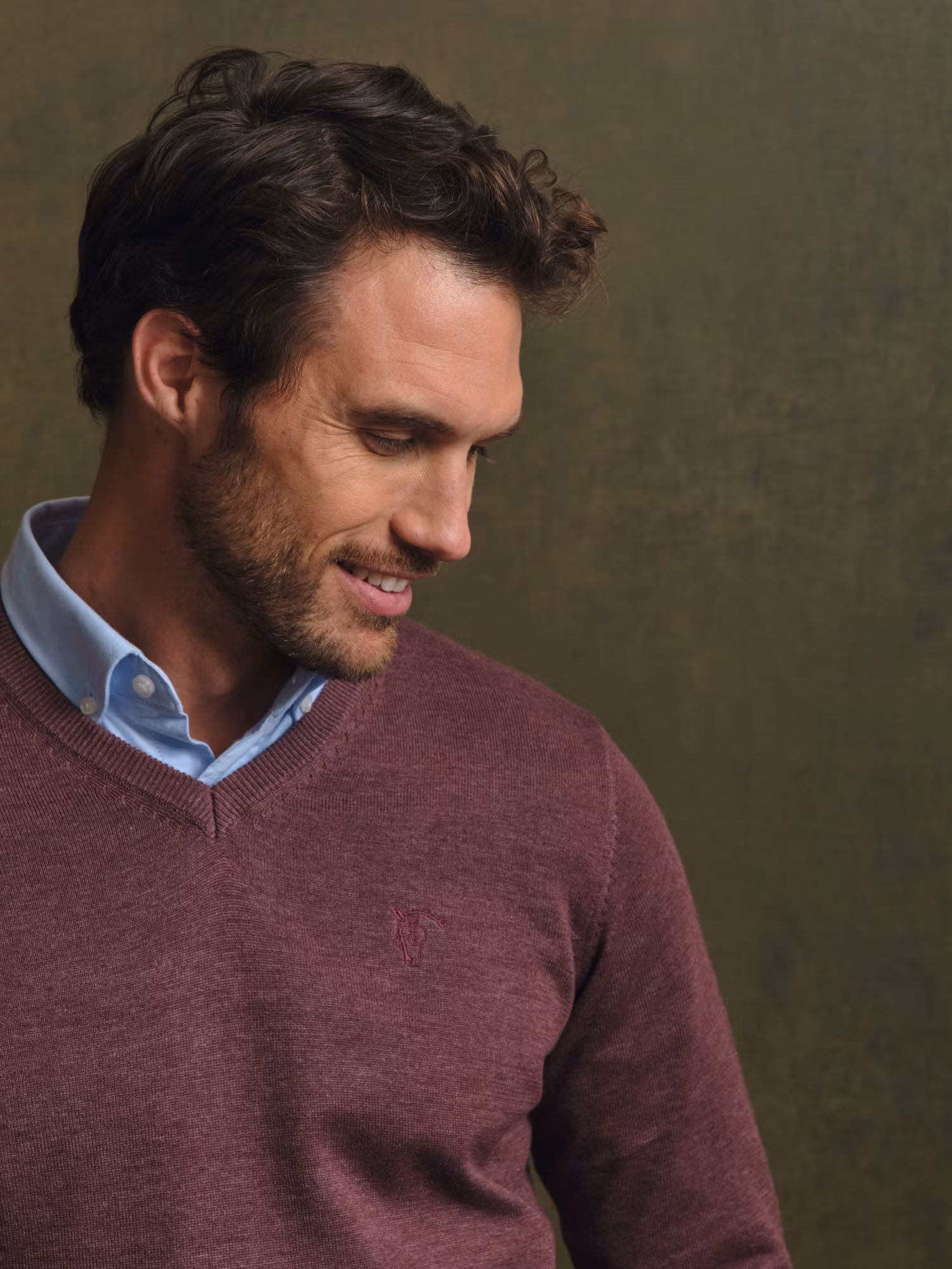 Pull Col V Melange | Malva