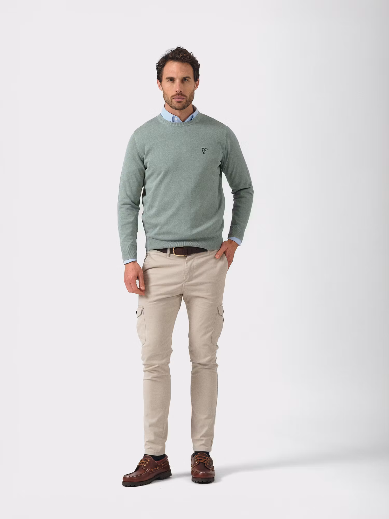 Pull Col Rond Mélange | Basil