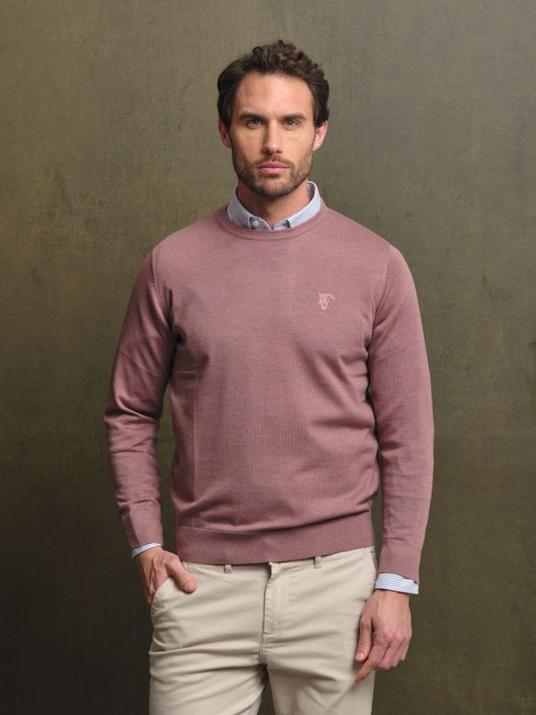 Suéter Gola Redonda Melange | Lavanda