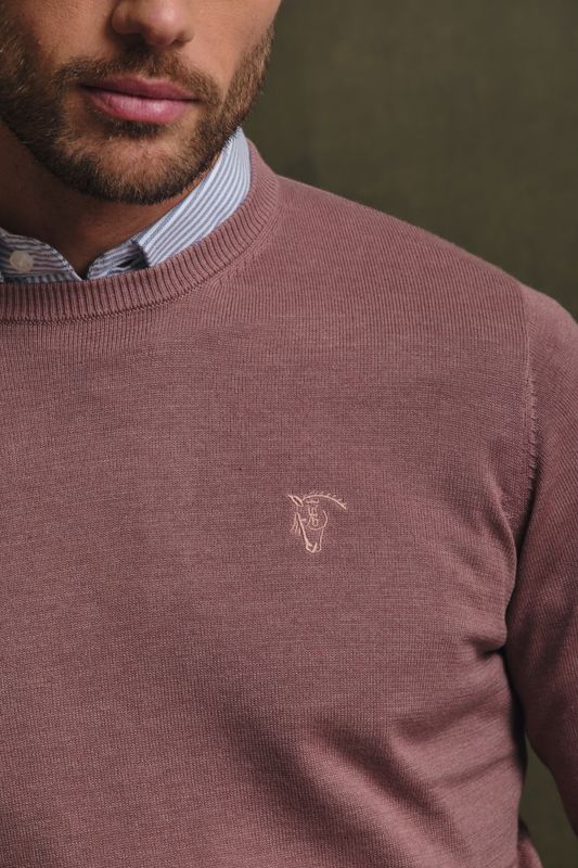 Suéter Gola Redonda Melange | Lavanda