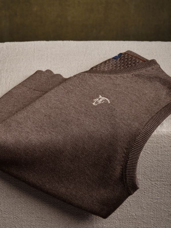 Colete de Malha Melange | Carbón