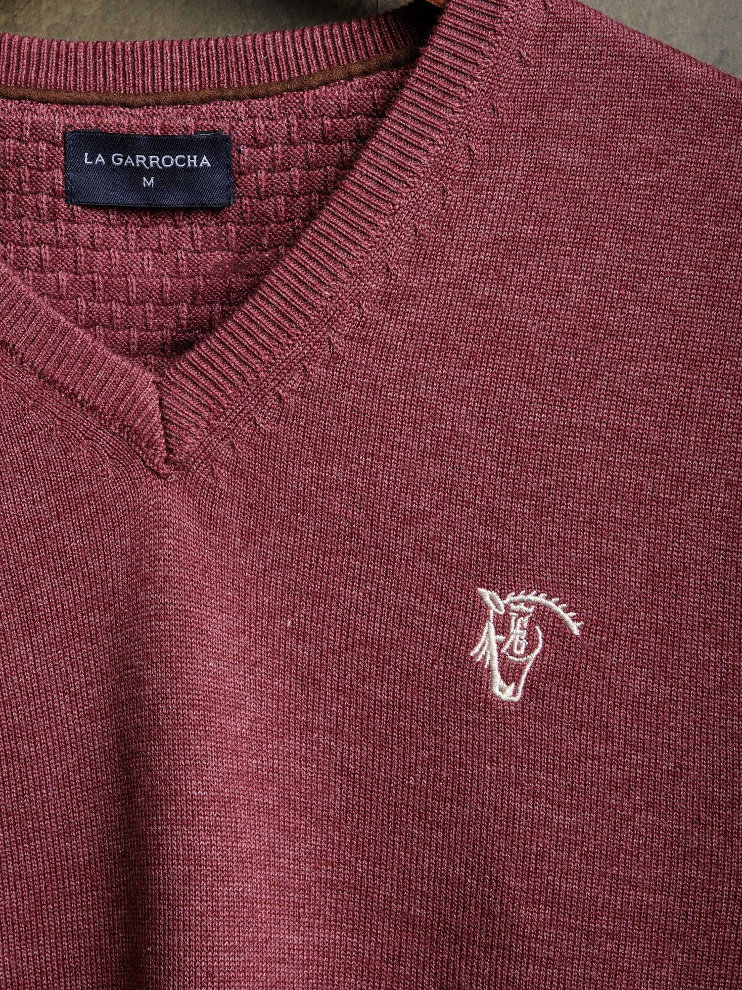 Gilet en Maille Melange | Burgundy