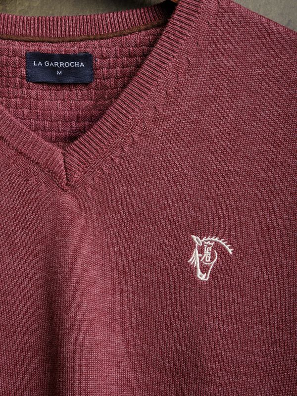 Colete de Malha Melange | Burgundy