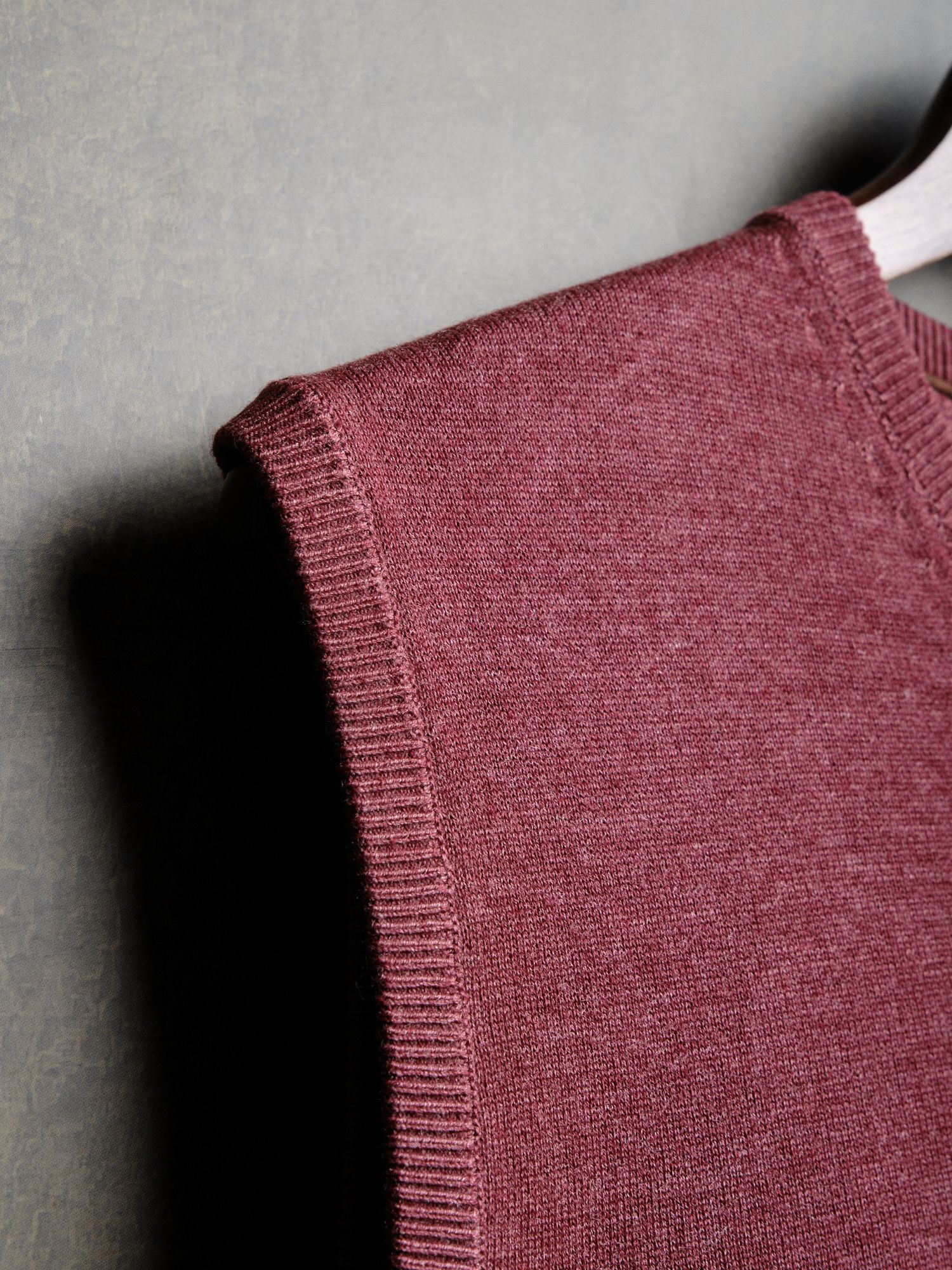 Gilet en Maille Melange | Burgundy