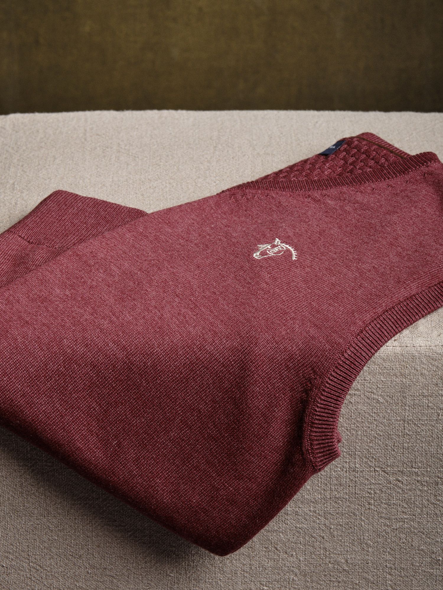 Gilet en Maille Melange | Burgundy