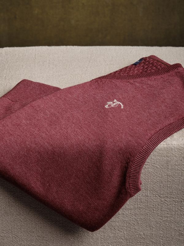 Colete de Malha Melange | Burgundy