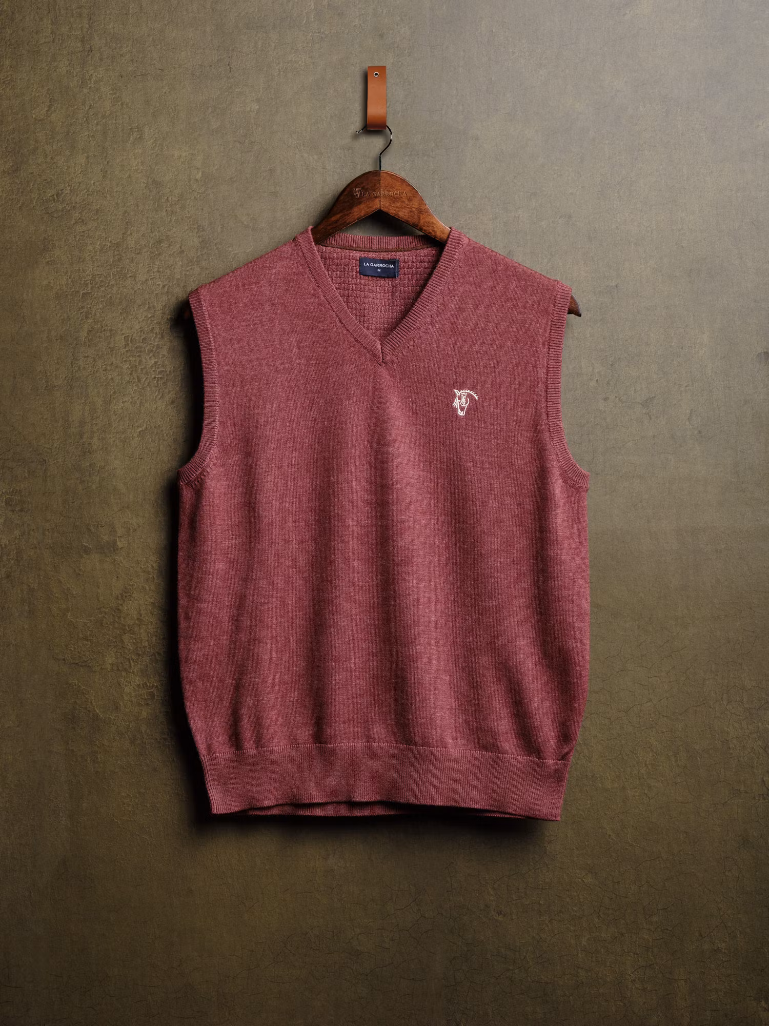 Chaleco de Punto Melange | Burgundy