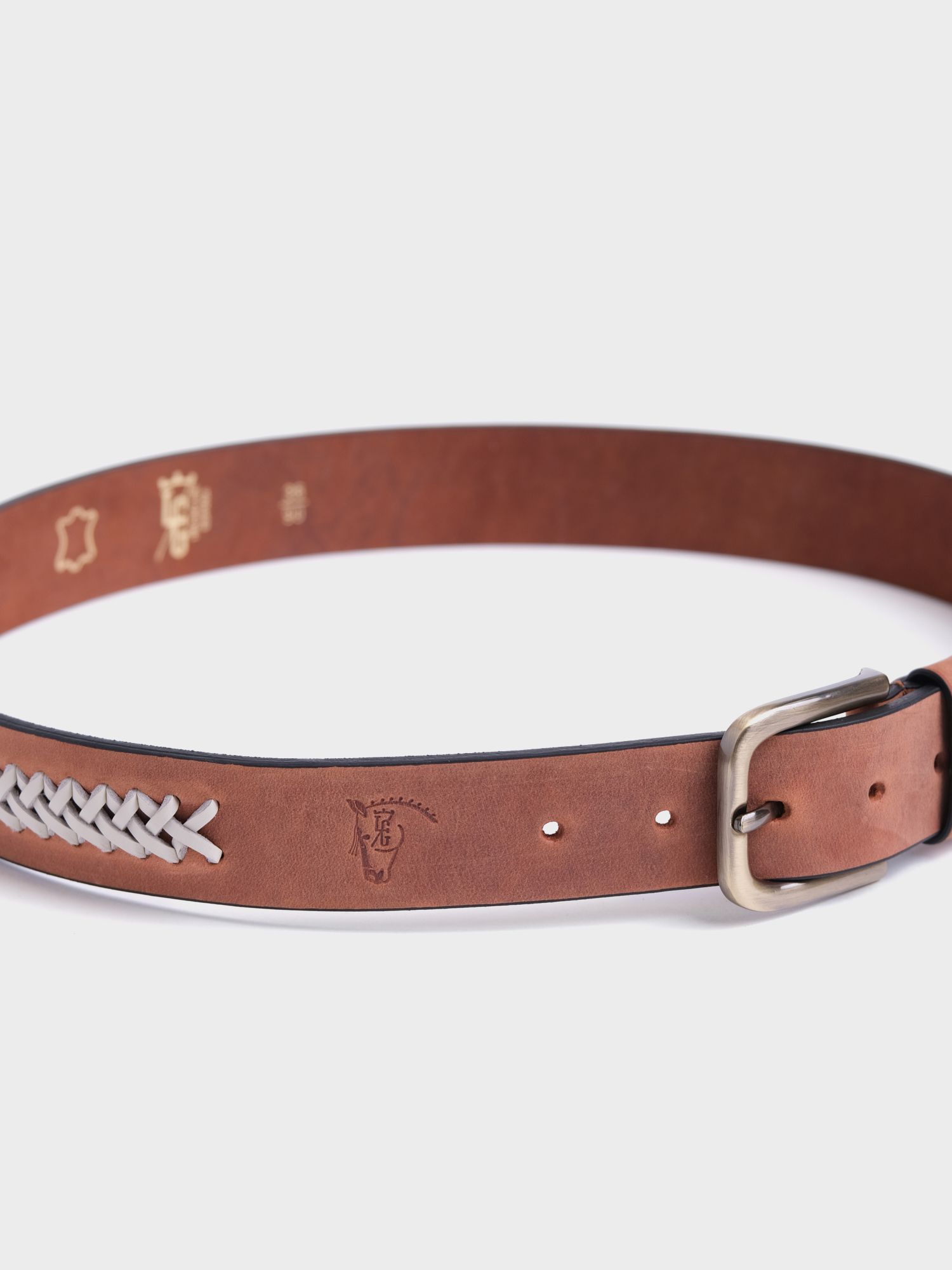 Cinto Aplique Trenza | Cuero