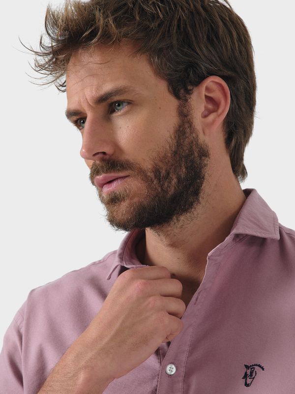 Camisa Polera Garment Dyed | Lavanda