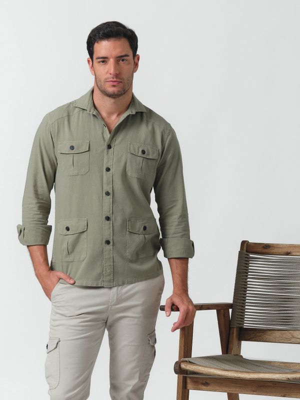 Guayabera Shirt | Verde