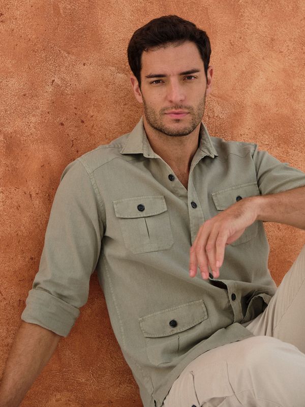 Guayabera Shirt | Verde