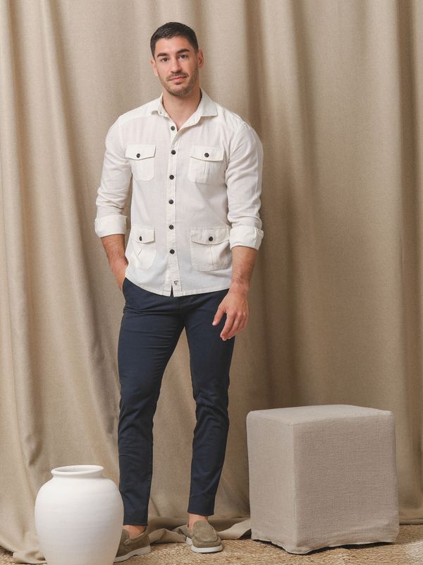 Guayabera Shirt | Beige