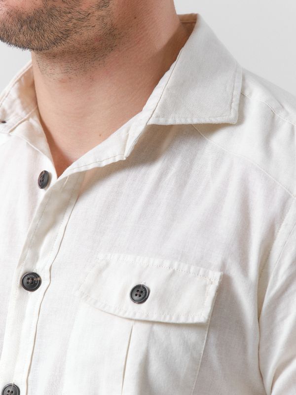 Guayabera Shirt | Beige