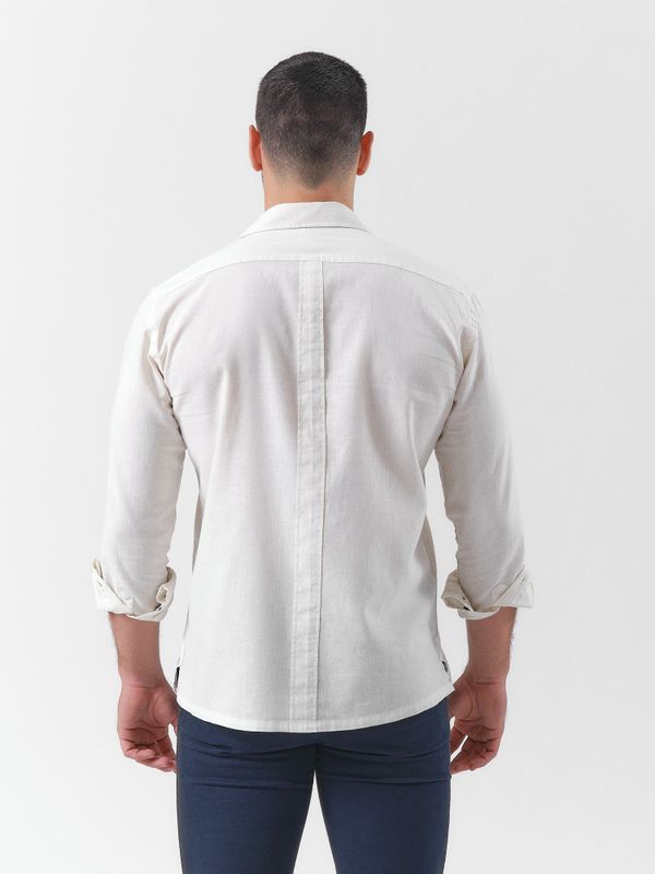Guayabera Shirt | Beige