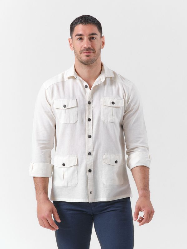 Guayabera Shirt | Beige