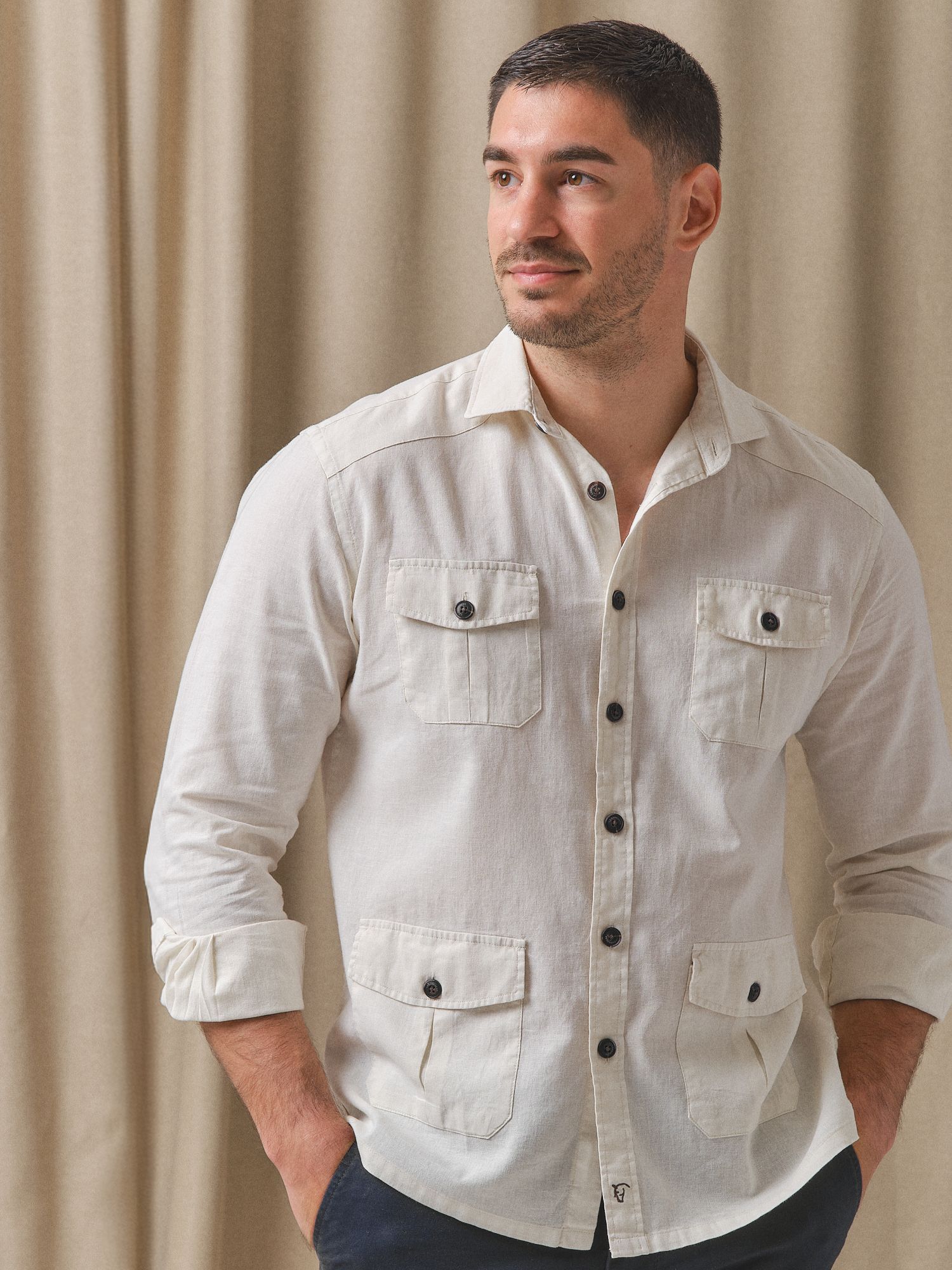 Chemise Guayabera | Beige