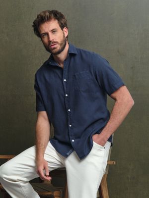 Camisa de Manga Curta | Marino