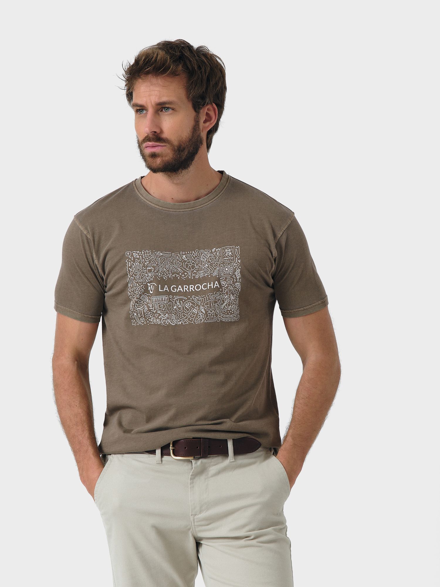 Doodle T-shirt | Oliva