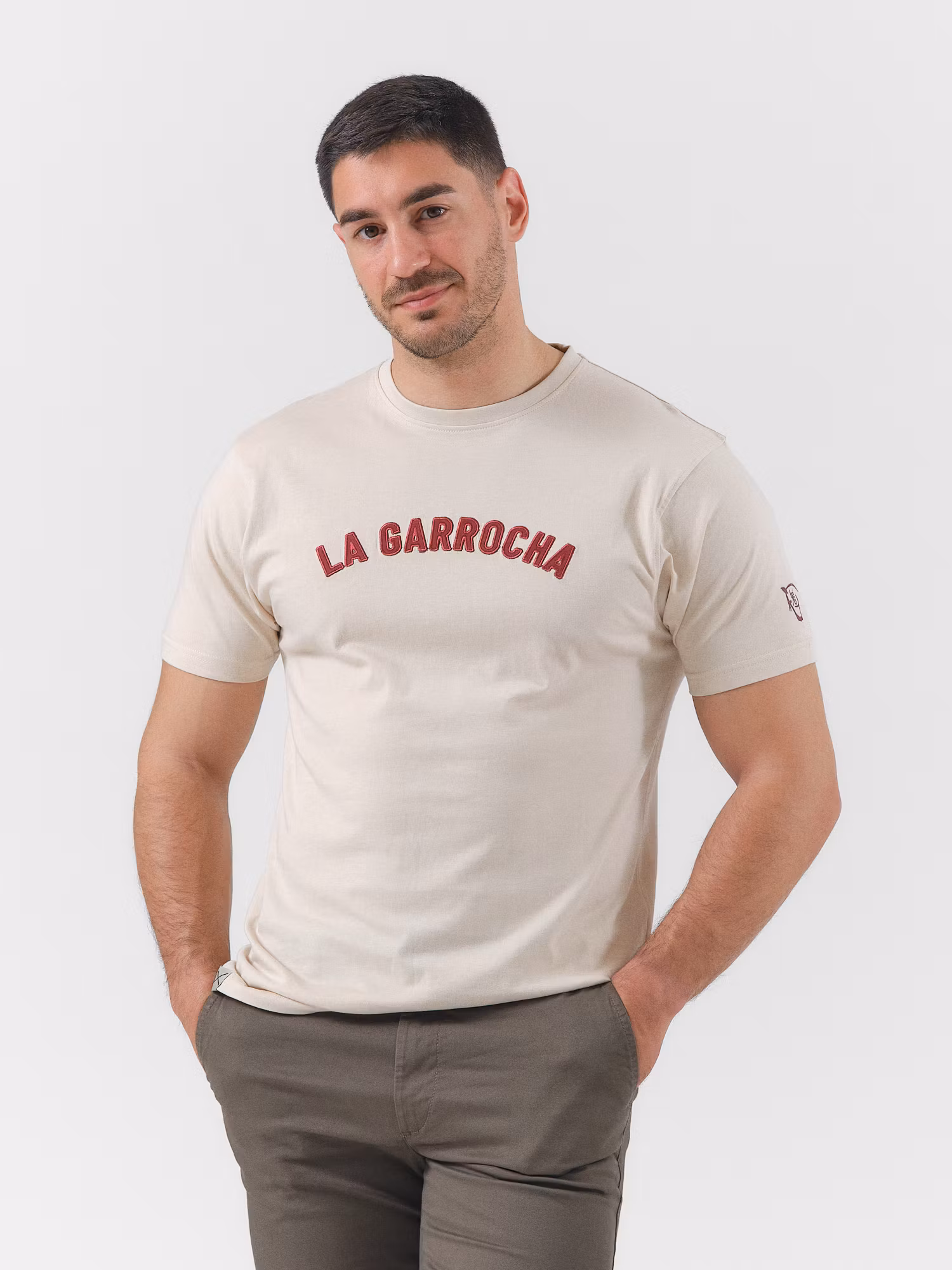 College T-shirt | Nude