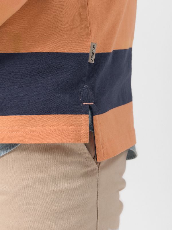 Long-sleeved Rugby Polo Shirt | Salmón