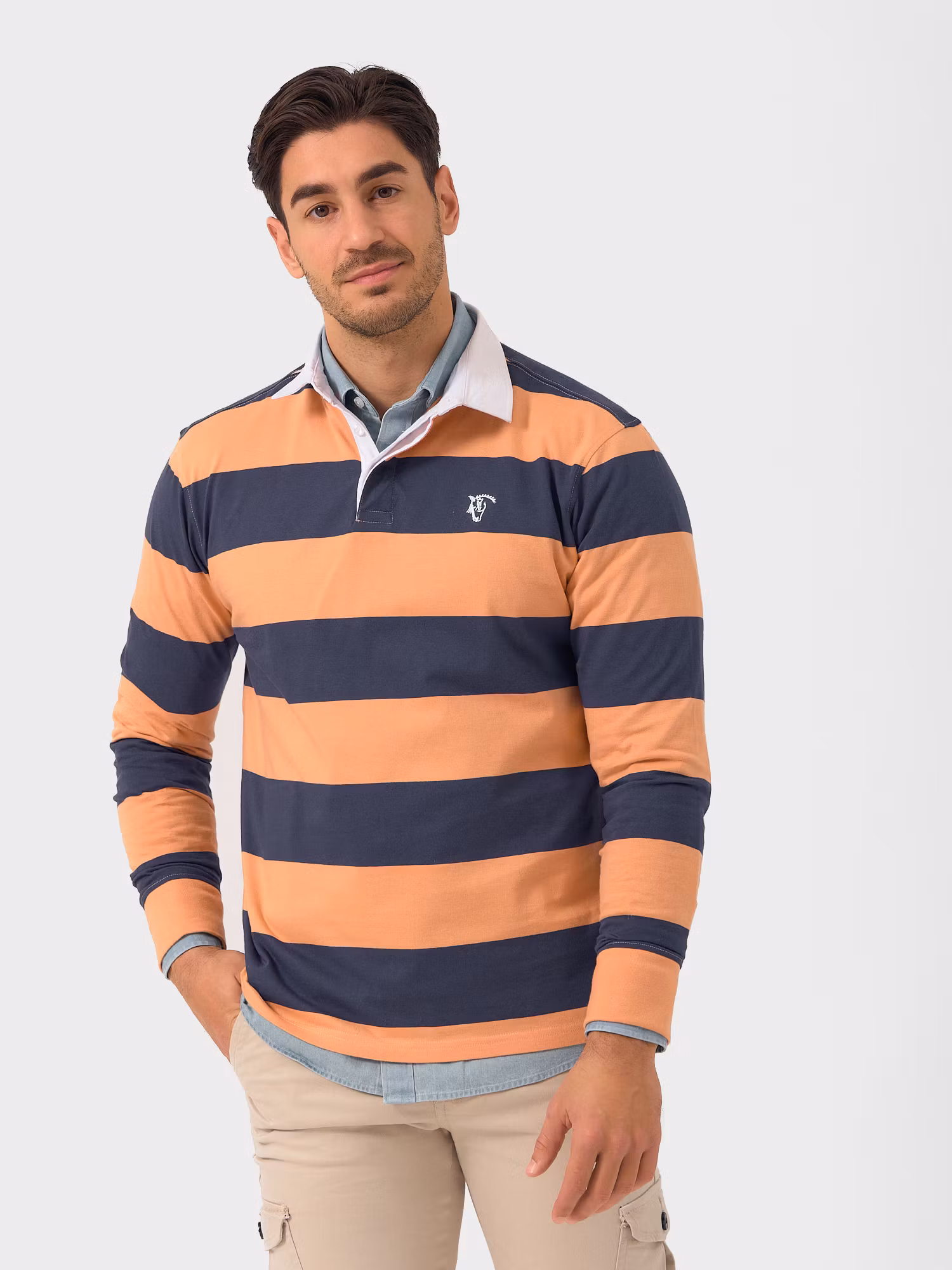 Polo Rugby de Manga Larga | Salmón