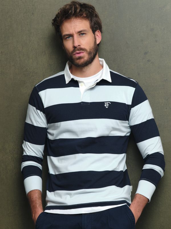 Polo Rugby Manches Longues | Celeste