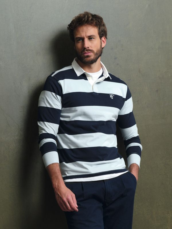 Polo Rugby Manches Longues | Celeste