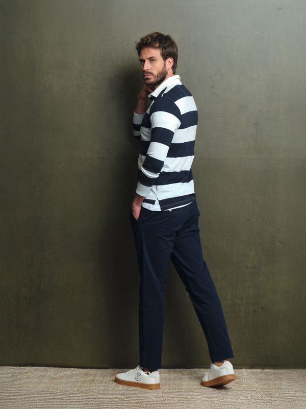 Polo Rugby Manches Longues | Celeste