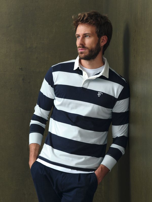 Polo Rugby Manches Longues | Celeste