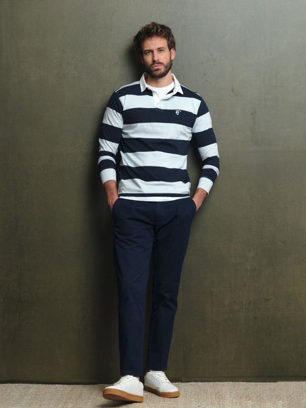 Polo Rugby Manches Longues | Celeste