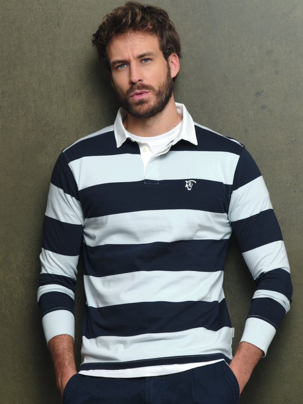 Polo Rugby Manches Longues | Celeste