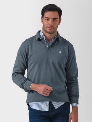 Polo Basique à Manches Longues Lavé | Oxígeno