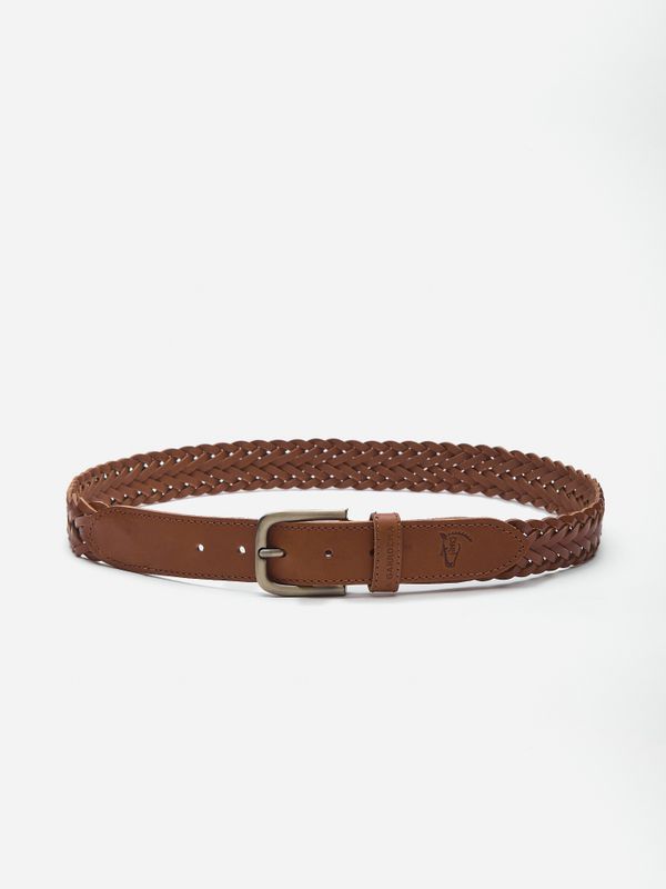 Cinto de couro trançado | Camel
