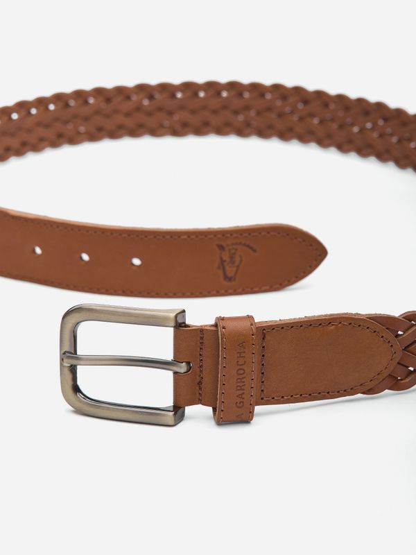 Cinto de couro trançado | Camel