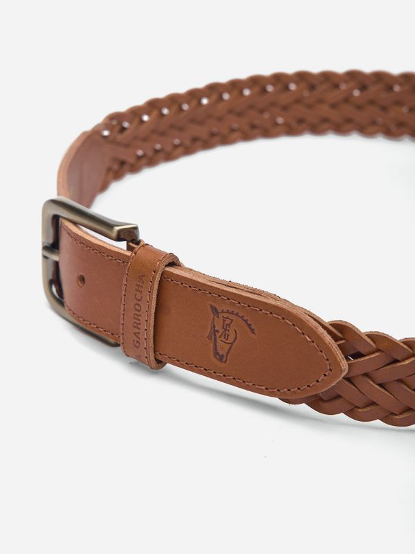 Cinto de couro trançado | Camel