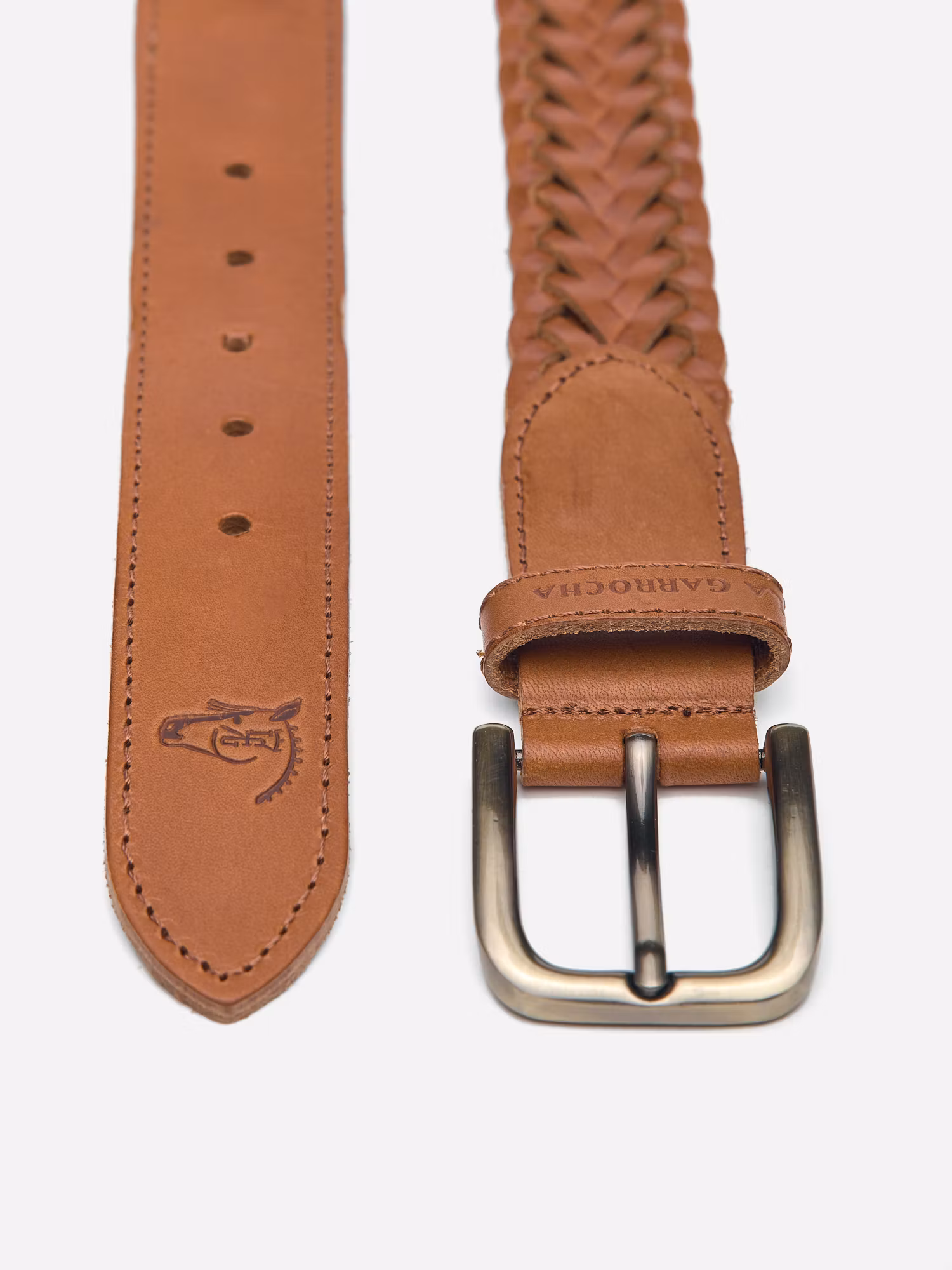 Cinto de couro trançado | Camel