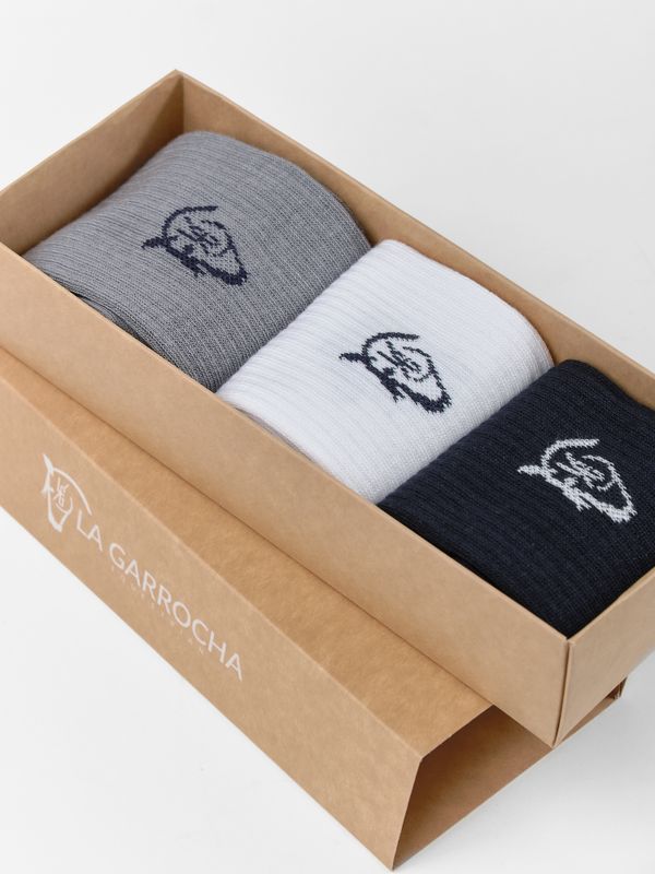 Lot de 3 chaussettes côtelées | Marino
