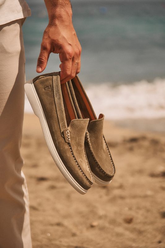 Mocassin en cuir Suédé | Musgo