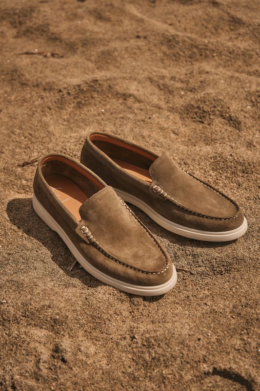 Mocassin en cuir Suédé | Musgo