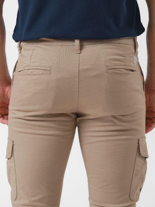Pantalon cargo coton | Camel