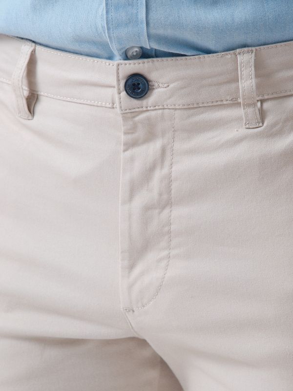 Calças cargo algodão | Beige