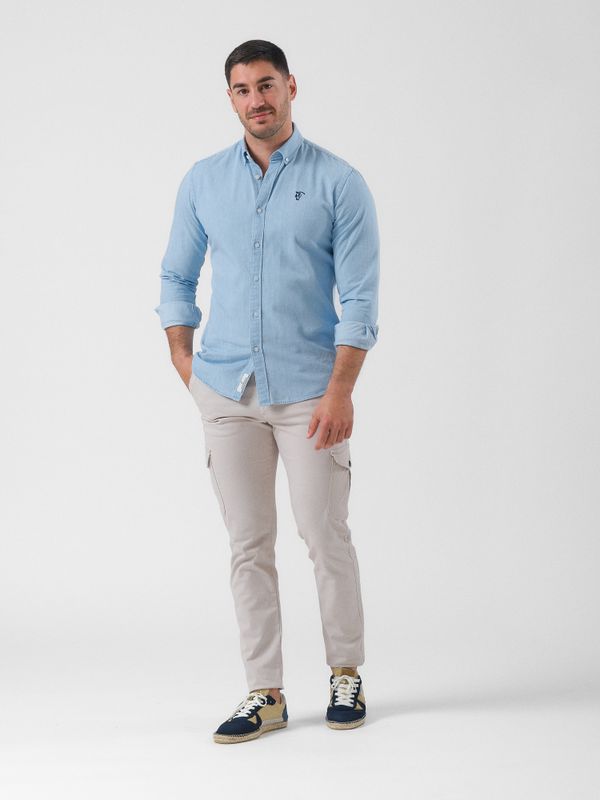 Cotton cargo trousers | Beige